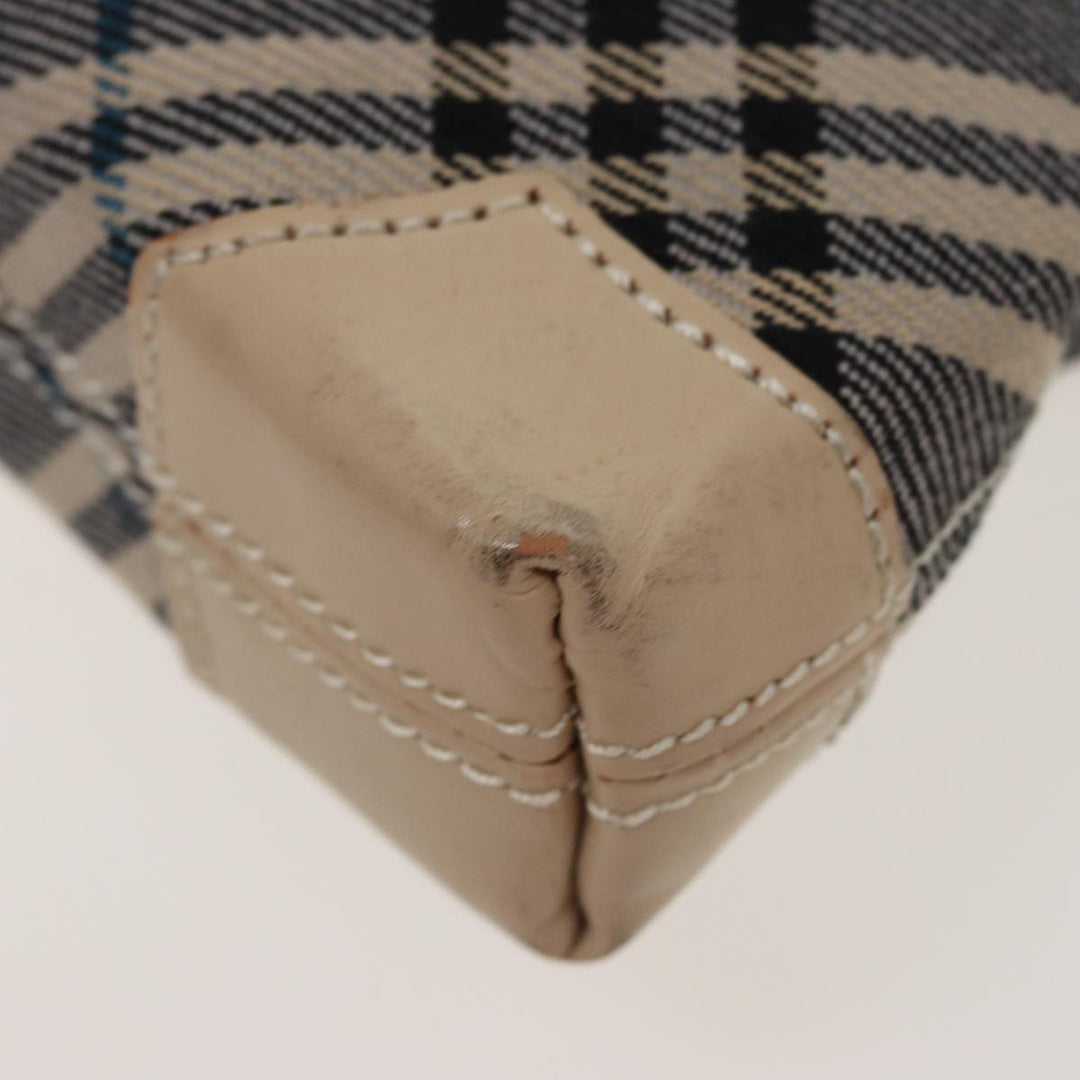 Burberry Nova Check Blue Label Shoulder Bag Canvas Black Auth 76371
