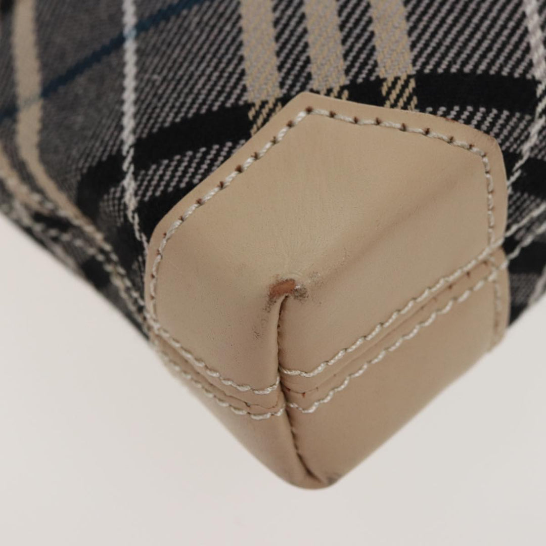 Burberry Nova Check Blue Label Shoulder Bag Canvas Black Auth 76371