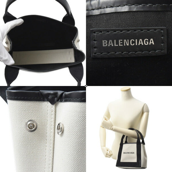 Top Quality Balenciaga Canvas Navy Cabas XS Handbag
