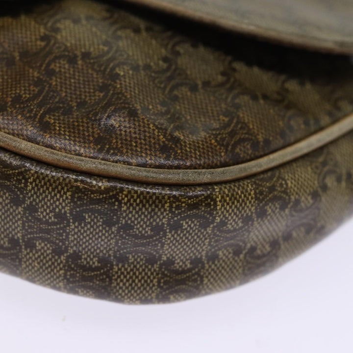 Celine Macadam Canvas Shoulder Bag Brown Auth 76405