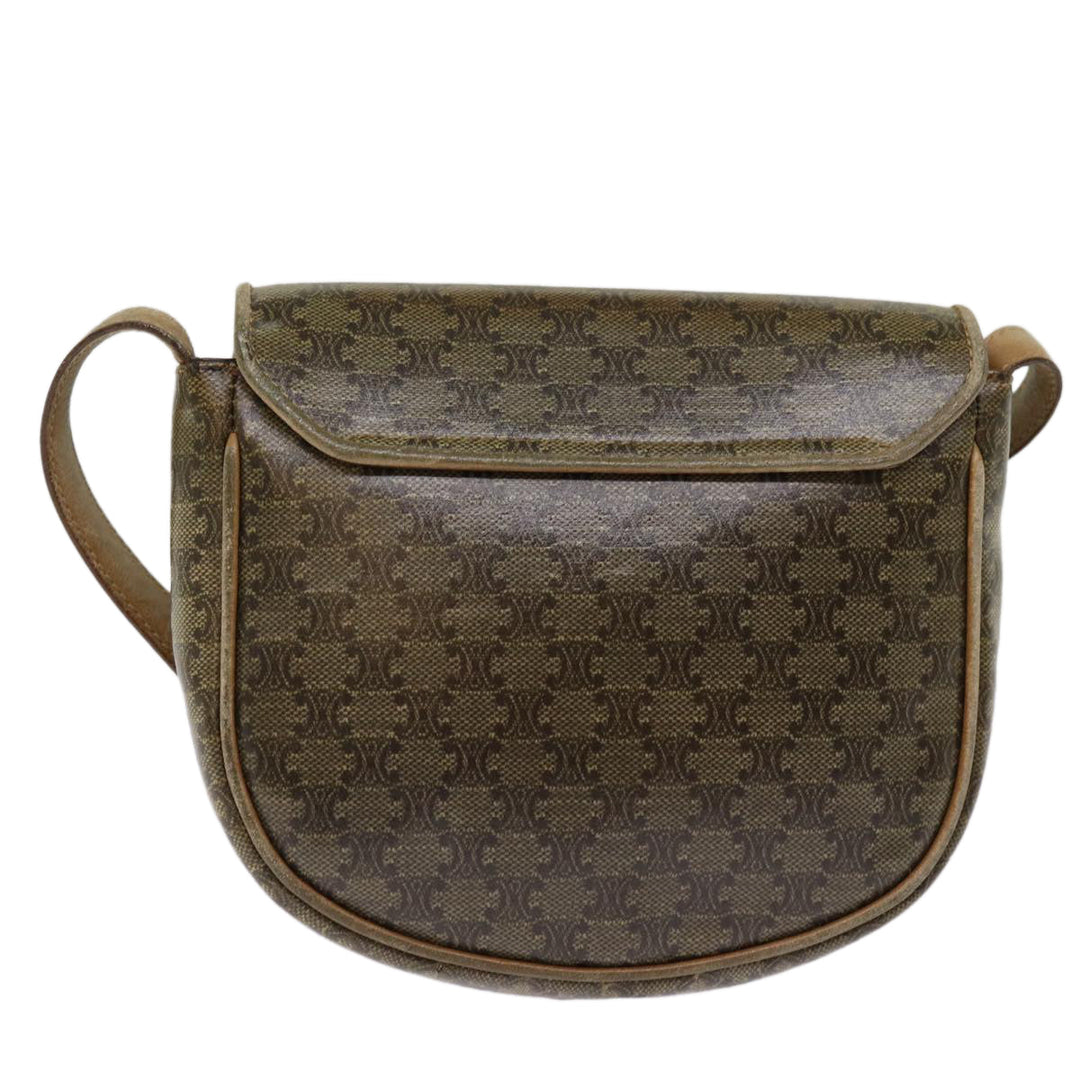 Celine Macadam Canvas Shoulder Bag Brown Auth 76405