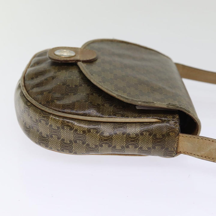 Celine Macadam Canvas Shoulder Bag Brown Auth 76405