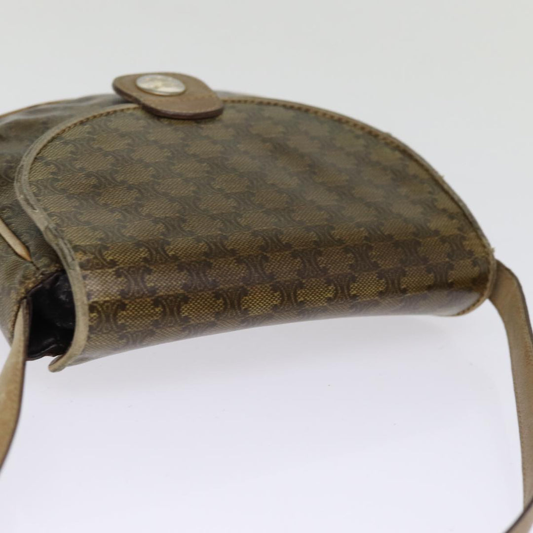 Celine Macadam Canvas Shoulder Bag Brown Auth 76405