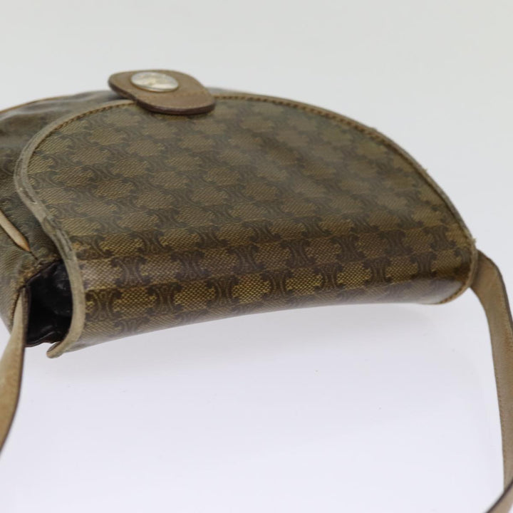 Celine Macadam Canvas Shoulder Bag Brown Auth 76405