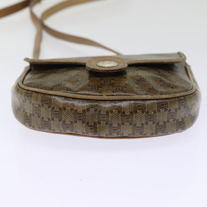 Celine Macadam Canvas Shoulder Bag Brown Auth 76405