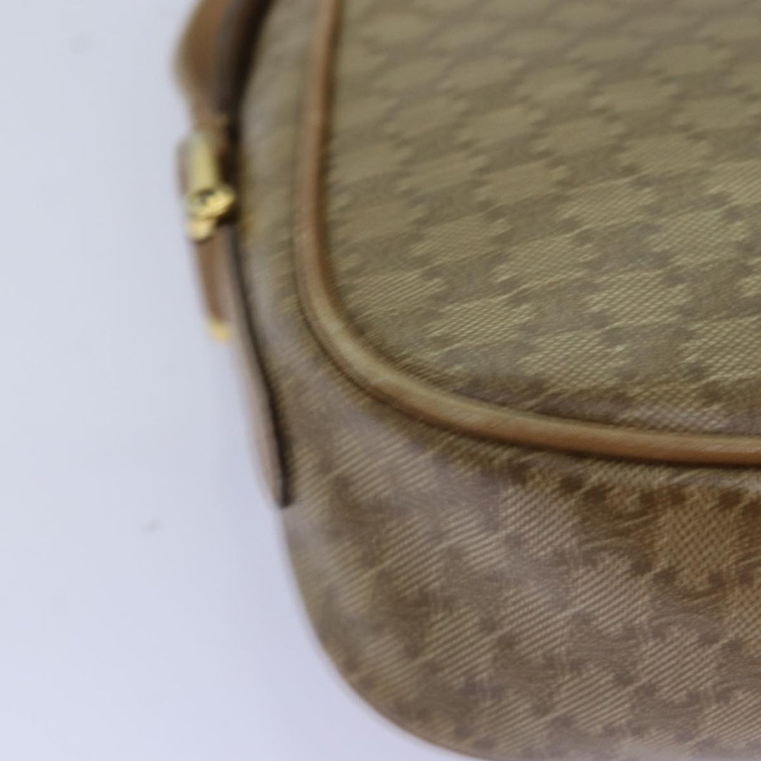 Celine Macadam Canvas Shoulder Bag Beige Auth 76409