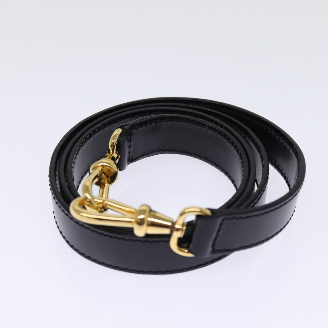 Celine Hand Bag Patent leather 2way Black  76412