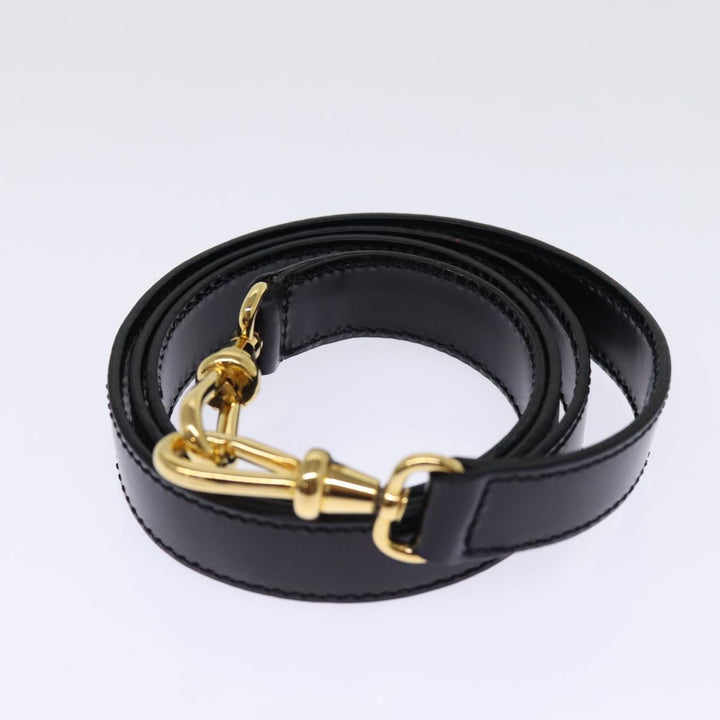 Celine Hand Bag Patent leather 2way Black  76412