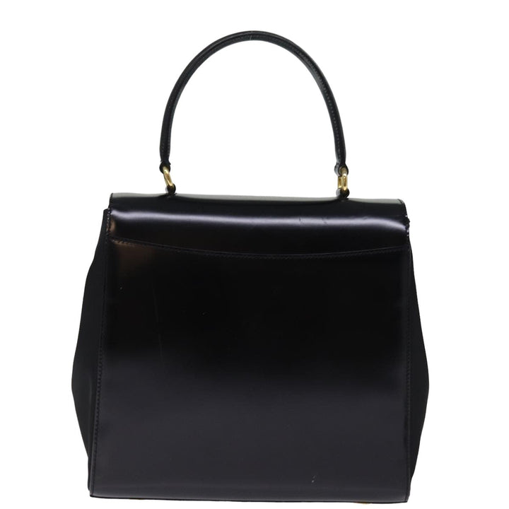 Celine Hand Bag Patent leather 2way Black  76412