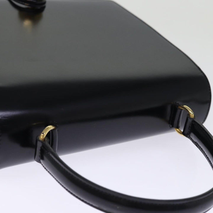 Celine Hand Bag Patent leather 2way Black  76412