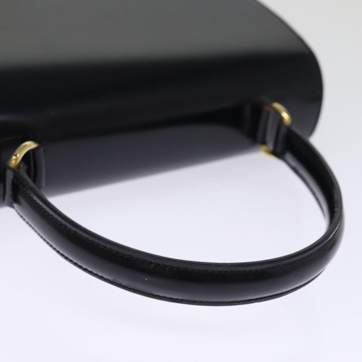 Celine Hand Bag Patent leather 2way Black  76412