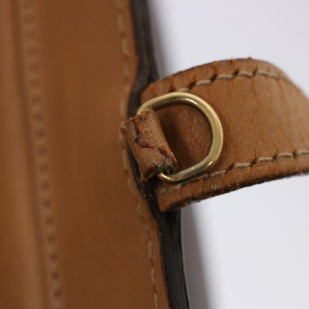 Celine Macadam Canvas Hand Bag PVC Leather Brown  76413
