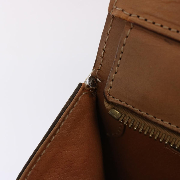 Celine Macadam Canvas Hand Bag PVC Leather Brown  76413