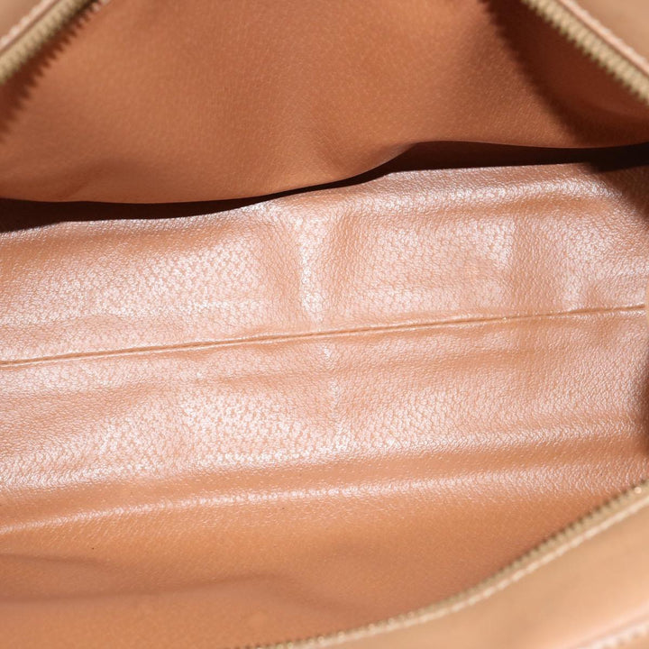 Celine Macadam Canvas Hand Bag PVC Leather Brown  76413