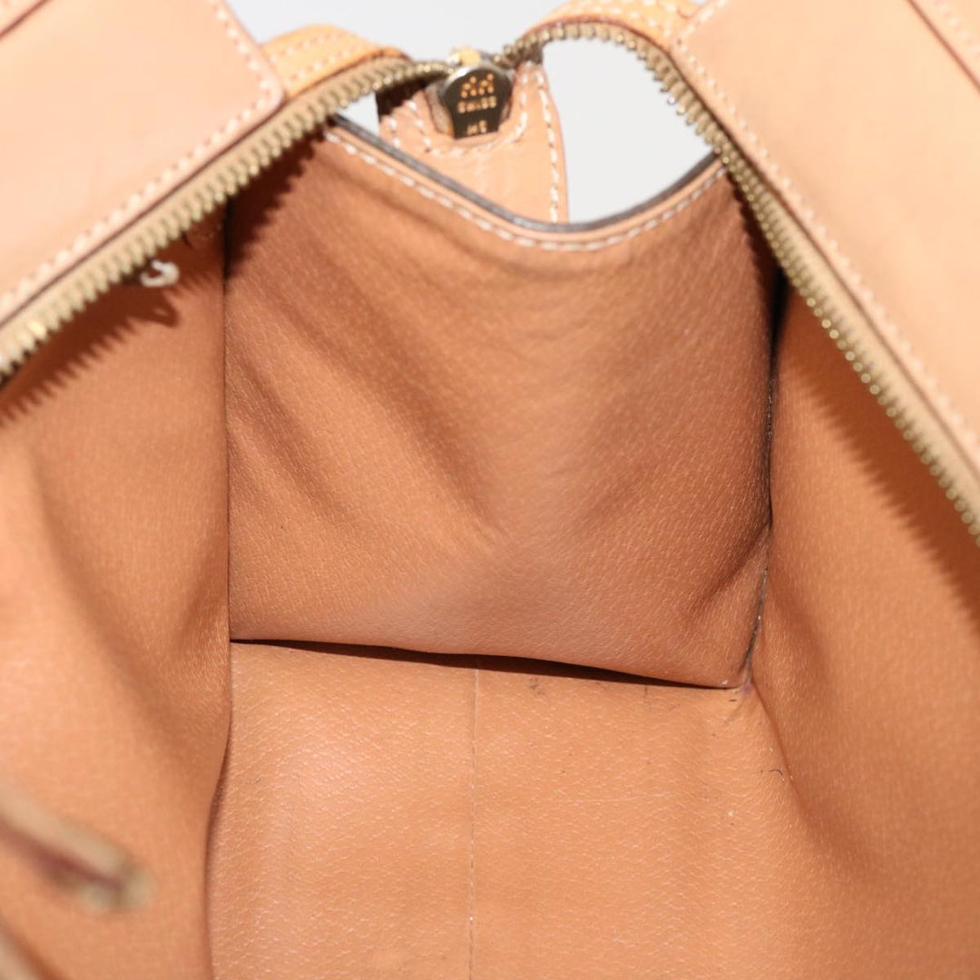 Celine Macadam Canvas Hand Bag PVC Leather Brown  76413