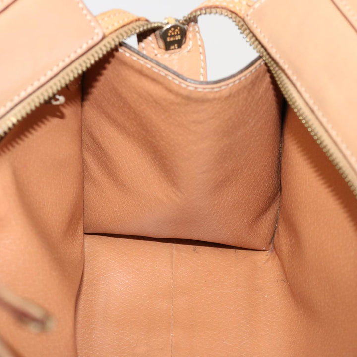Celine Macadam Canvas Hand Bag PVC Leather Brown  76413