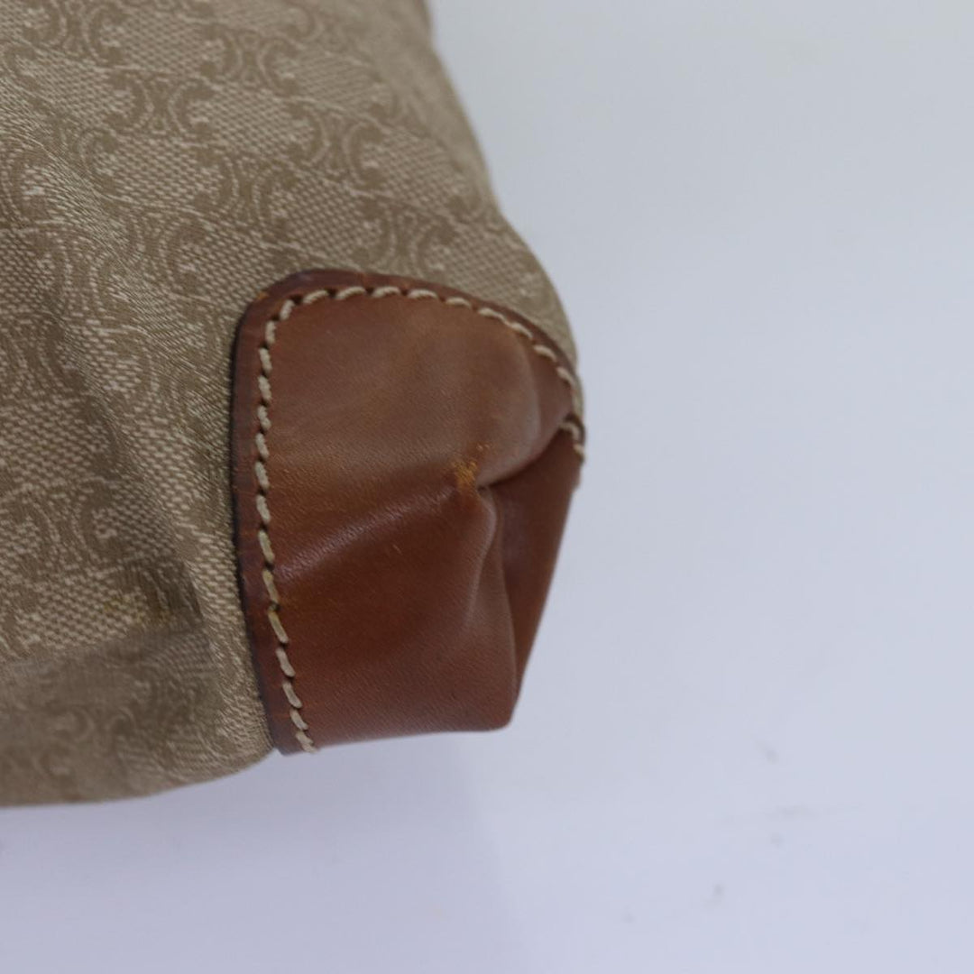 Celine Macadam Canvas Hand Bag Beige Auth 76414