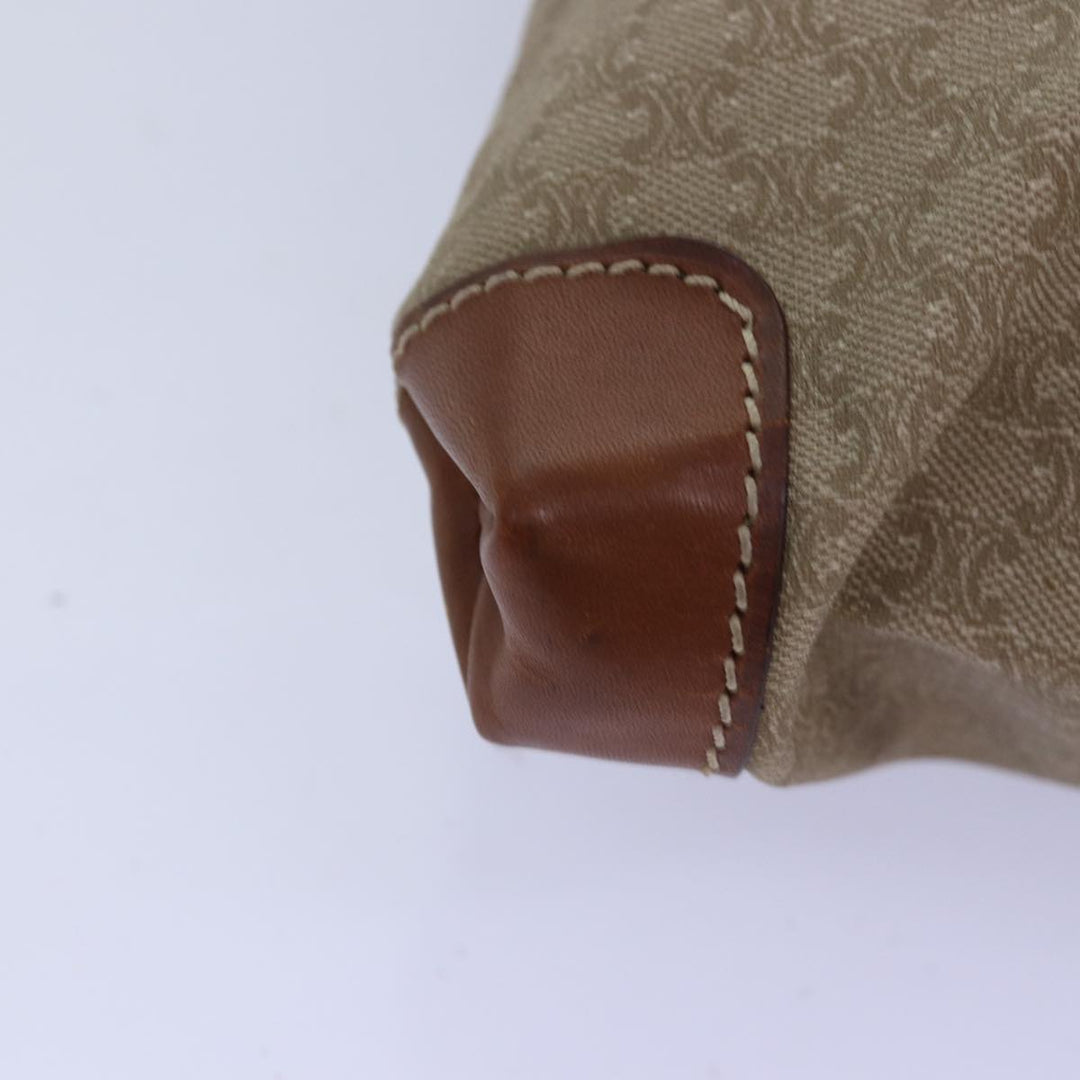 Celine Macadam Canvas Hand Bag Beige Auth 76414