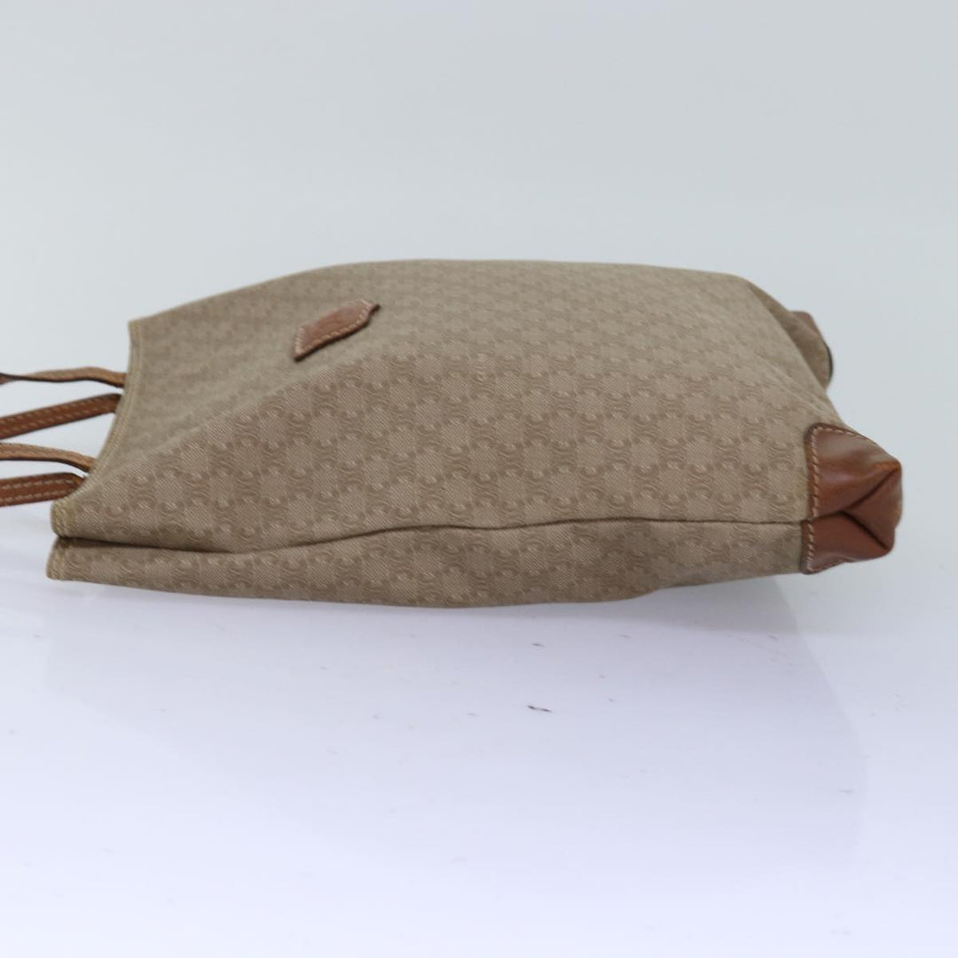 Celine Macadam Canvas Hand Bag Beige Auth 76414
