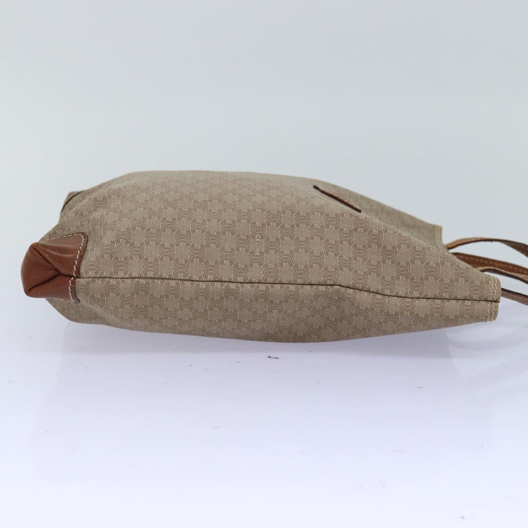 Celine Macadam Canvas Hand Bag Beige Auth 76414