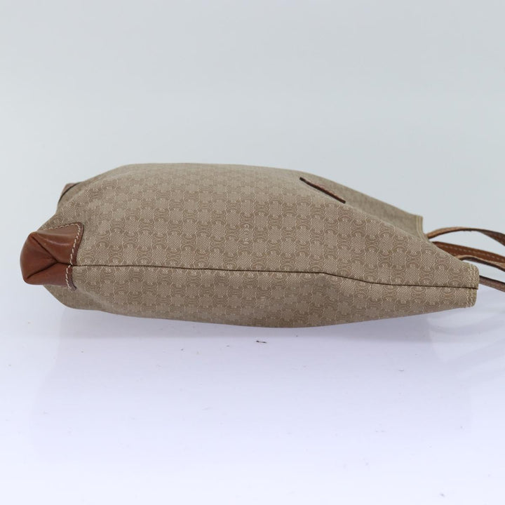 Celine Macadam Canvas Hand Bag Beige Auth 76414