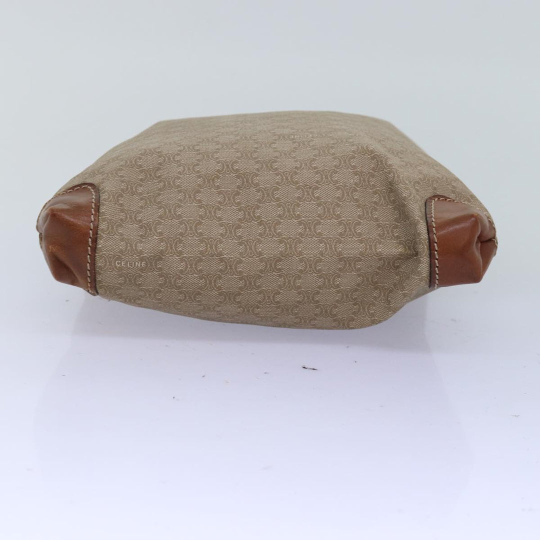 Celine Macadam Canvas Hand Bag Beige Auth 76414