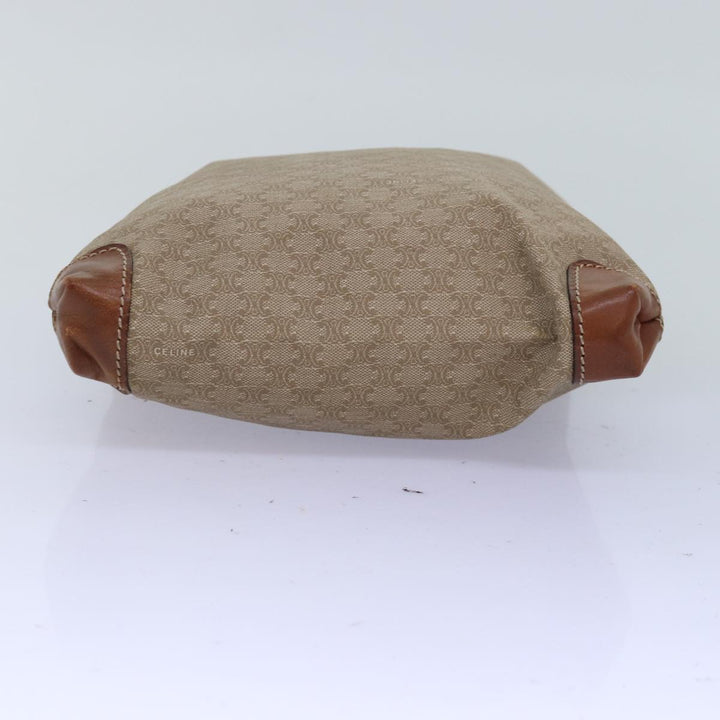 Celine Macadam Canvas Hand Bag Beige Auth 76414