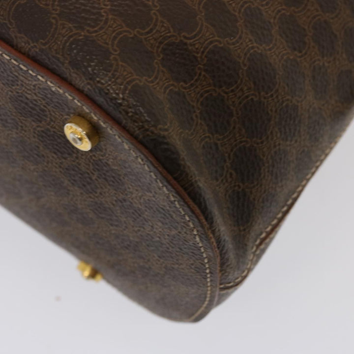 Celine Macadam Canvas Tote Bag PVC Brown Auth 76415