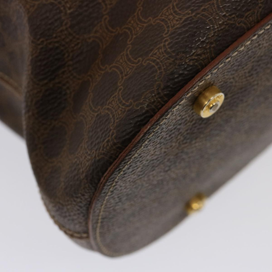 Celine Macadam Canvas Tote Bag PVC Brown Auth 76415