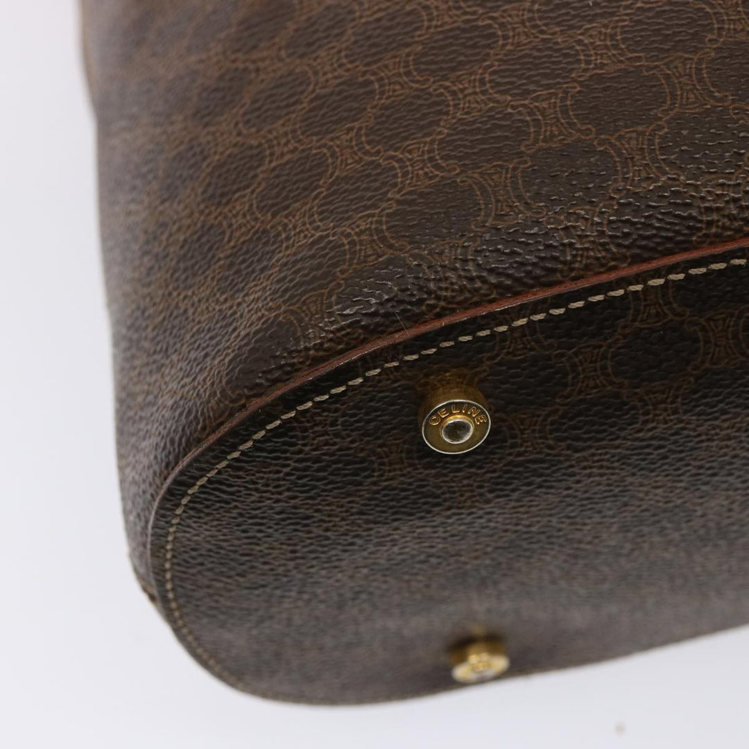Celine Macadam Canvas Tote Bag PVC Brown Auth 76415
