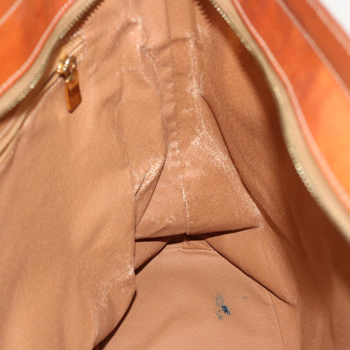 Celine Macadam Canvas Tote Bag PVC Brown Auth 76415