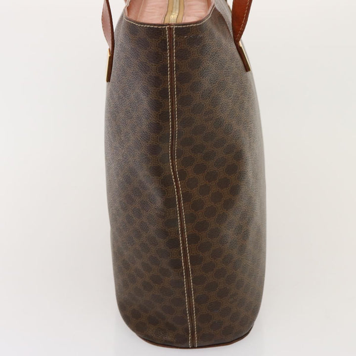 Celine Macadam Canvas Tote Bag PVC Brown Auth 76415