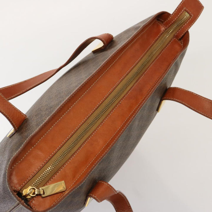 Celine Macadam Canvas Tote Bag PVC Brown Auth 76415