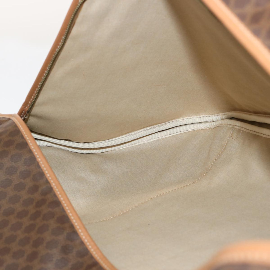 Celine Macadam Canvas Garment Cover PVC Leather Beige Auth 76416