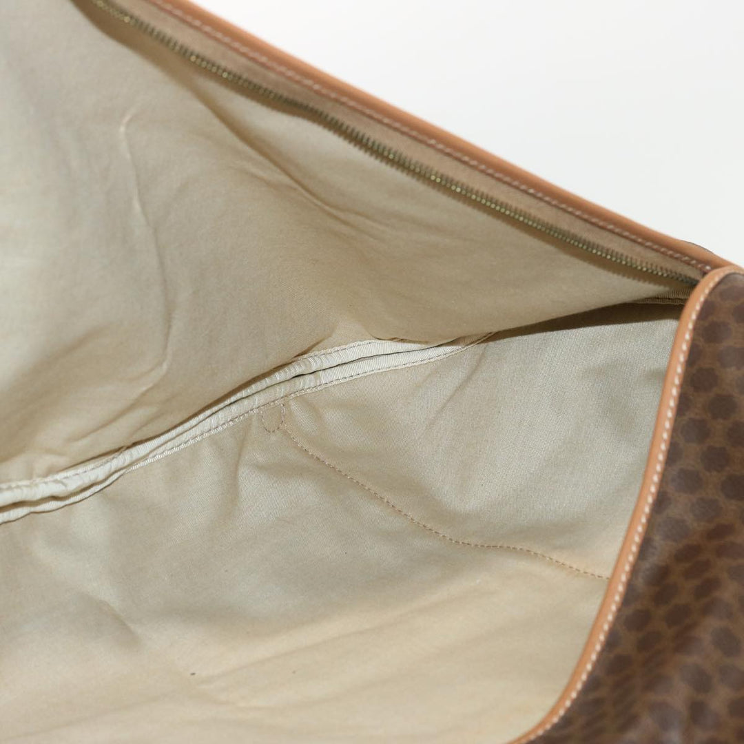 Celine Macadam Canvas Garment Cover PVC Leather Beige Auth 76416