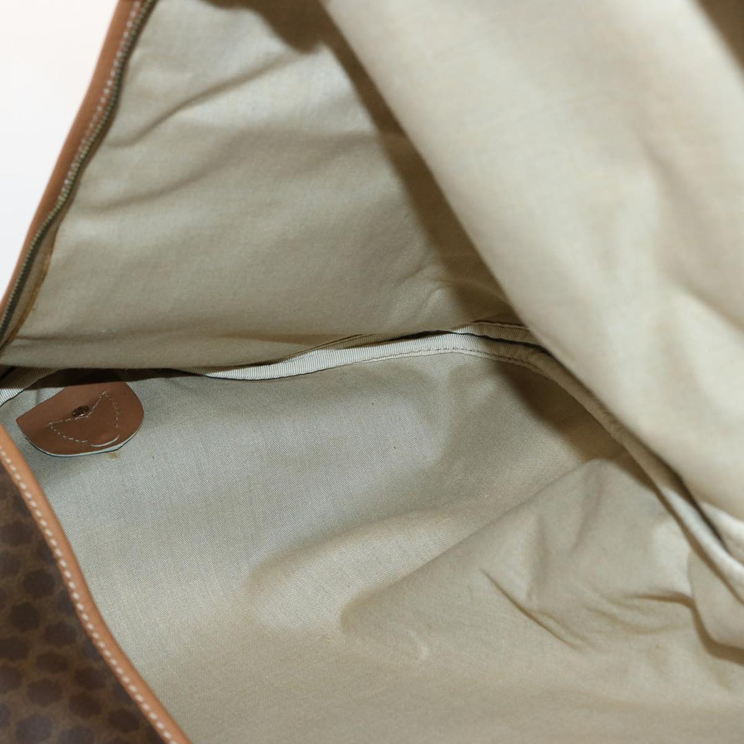 Celine Macadam Canvas Garment Cover PVC Leather Beige Auth 76416