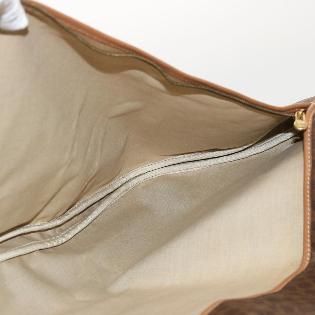 Celine Macadam Canvas Garment Cover PVC Leather Beige Auth 76416