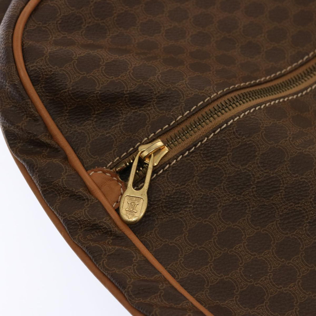 Celine Macadam Canvas Garment Cover PVC Leather Beige Auth 76416