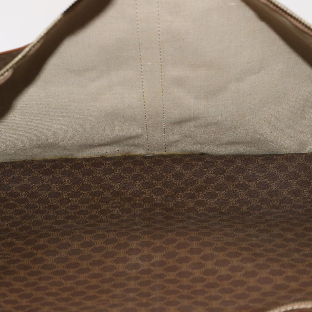 Celine Macadam Canvas Garment Cover PVC Leather Beige Auth 76416