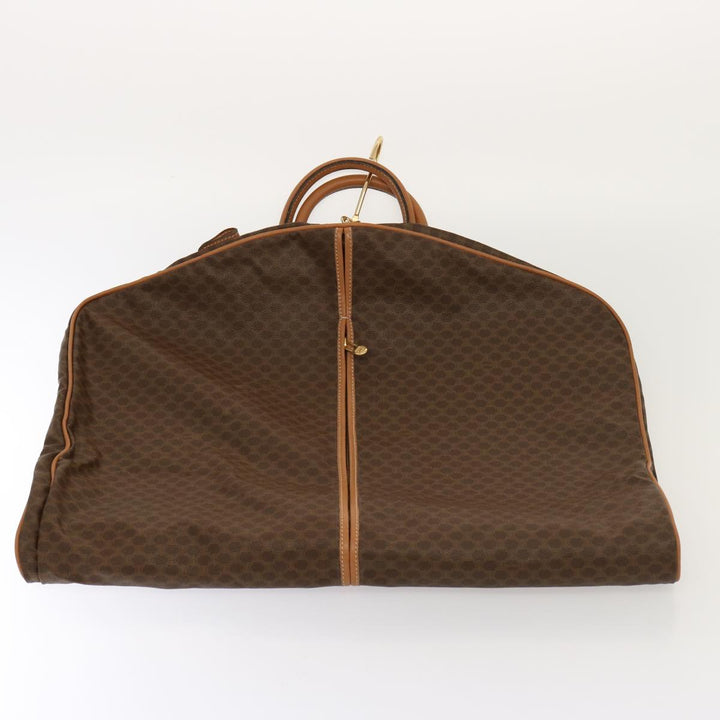 Celine Macadam Canvas Garment Cover PVC Leather Beige Auth 76416