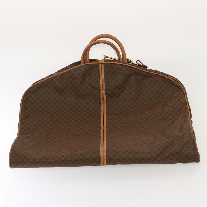 Celine Macadam Canvas Garment Cover PVC Leather Beige Auth 76416