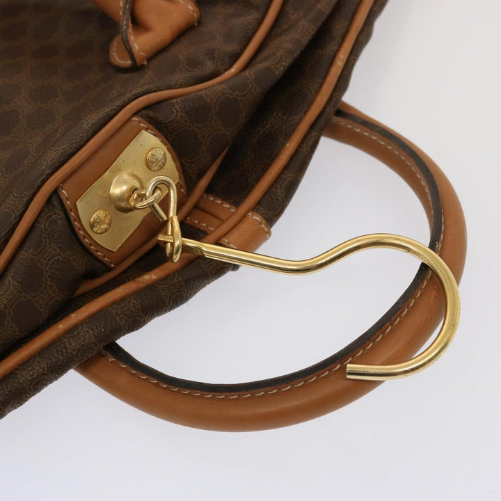 Celine Macadam Canvas Garment Cover PVC Leather Beige Auth 76416