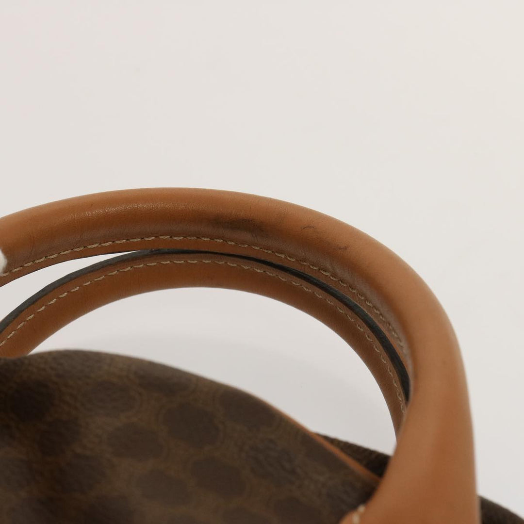 Celine Macadam Canvas Garment Cover PVC Leather Beige Auth 76416