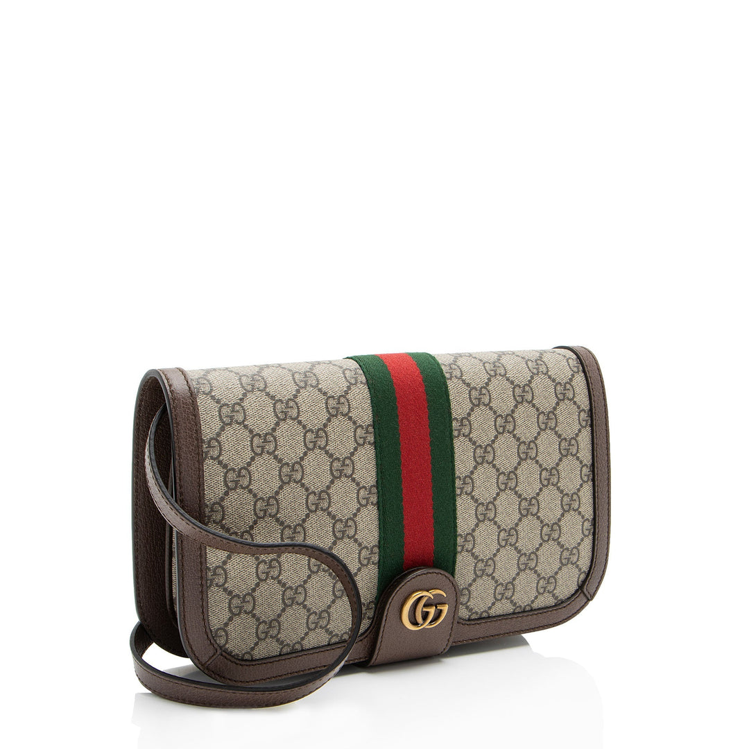 Gucci GG Supreme Ophidia Saddle Flap Crossbody