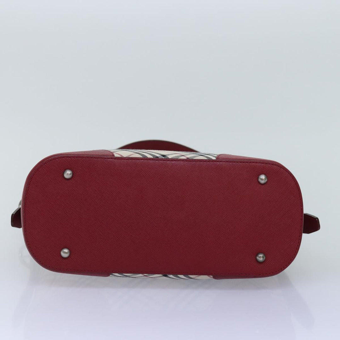 Burberry Nova Check Shoulder Bag Canvas Red Auth 76480