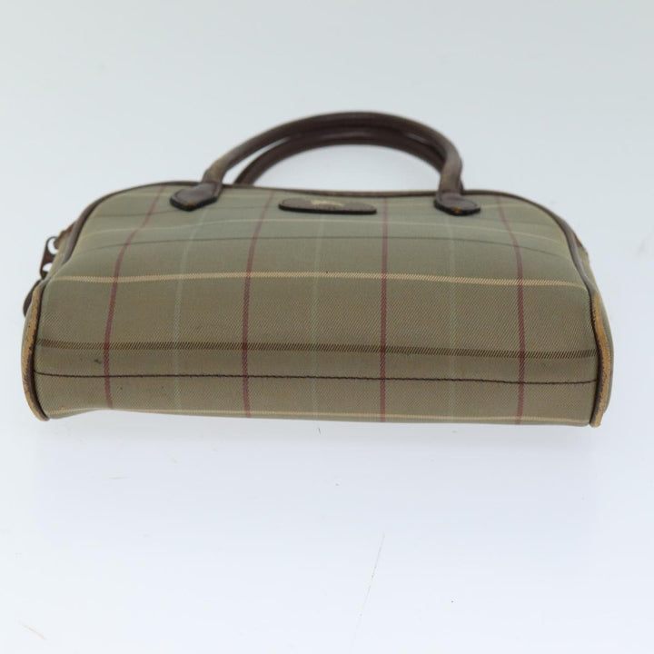 BurberrySs Nova Check Hand Bag Canvas Beige Auth 76501