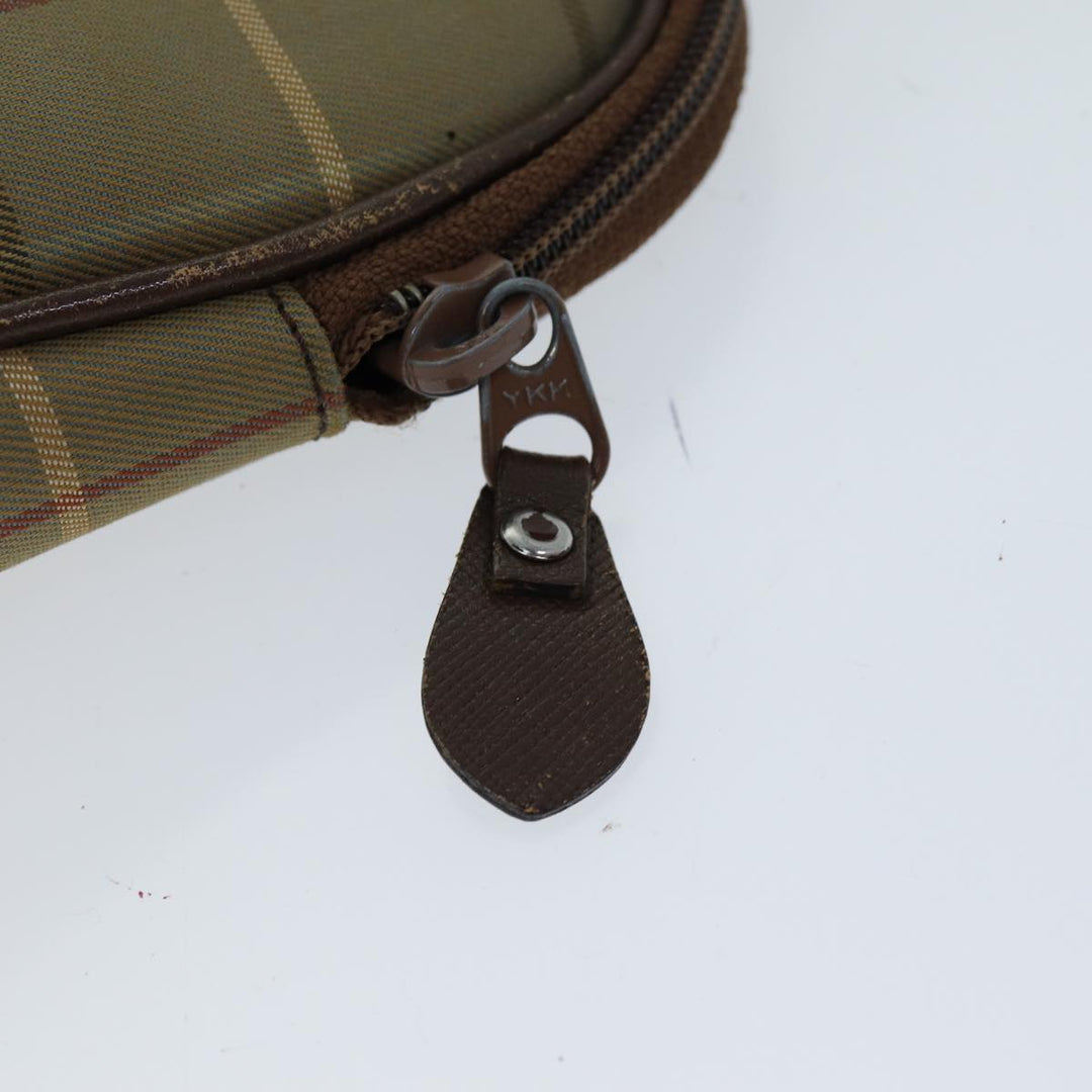 BurberrySs Nova Check Hand Bag Canvas Beige Auth 76501