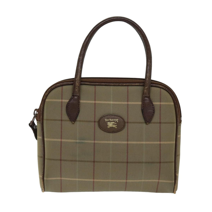 BurberrySs Nova Check Hand Bag Canvas Beige Auth 76501
