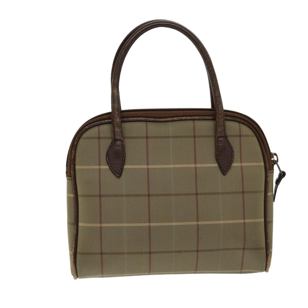 BurberrySs Nova Check Hand Bag Canvas Beige Auth 76501