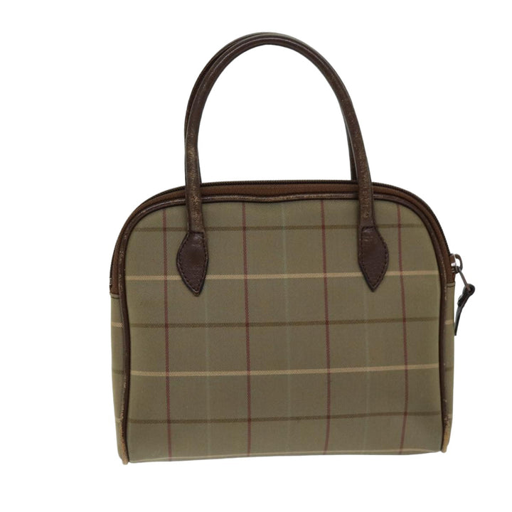 BurberrySs Nova Check Hand Bag Canvas Beige Auth 76501